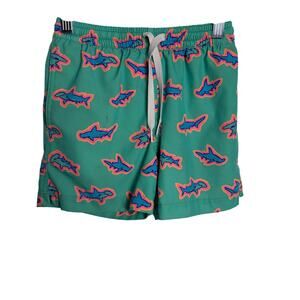 Chubbies Classic Line Sharks Swim Trunks Boy's Size XS 6/7